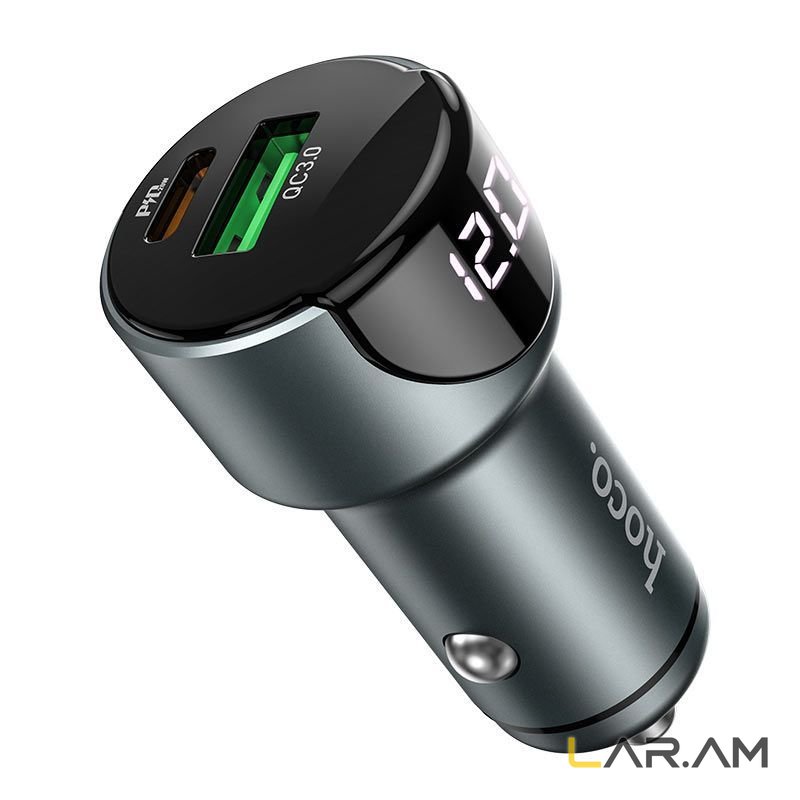 Ավտոմեքենայի Լիցքավորիչ HOCO Z42 Light Road (PD20W + QC3.0, Էկրանով)