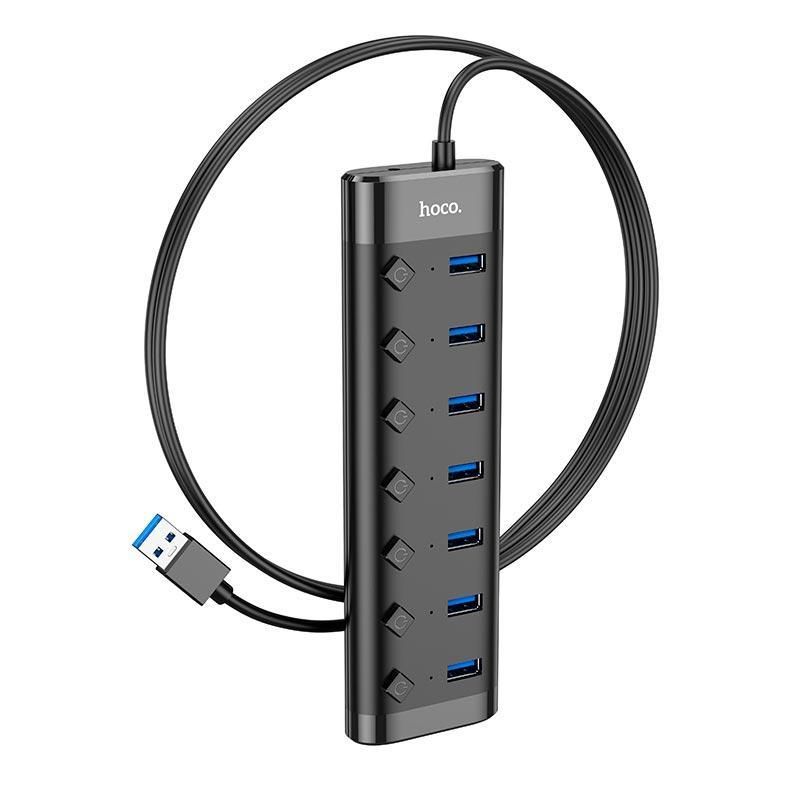 USB Բաժանարար 7 Բնիկով USB 3.0 Hoco HB40 (1.2 մետր մալուխ)