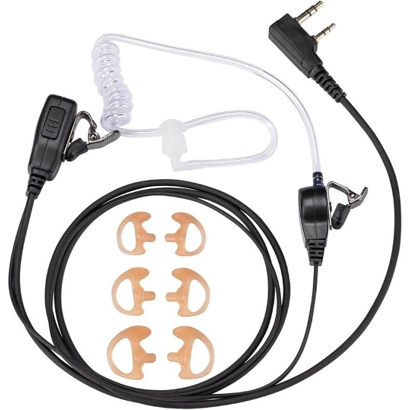 Ռադիոկայանի Ականջակալ FBI Acoustic Tube (Kenwood 2-Pin / PTT)