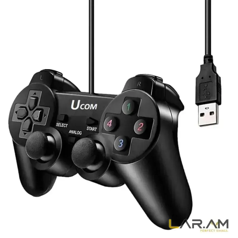 Խաղային ջոյստիկ համակարգչային UCOM UC-JS760 (USB, վիբրացիայով, Double Shock)