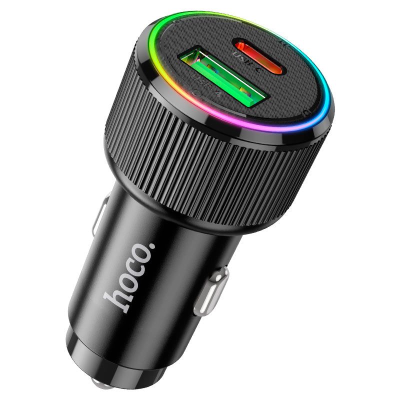 Ավտոմեքենայի Լիցքավորիչ Hoco NZ14A Clear Discovery (PD20W + QC3.0 / Թափանցիկ Կորպուսով)