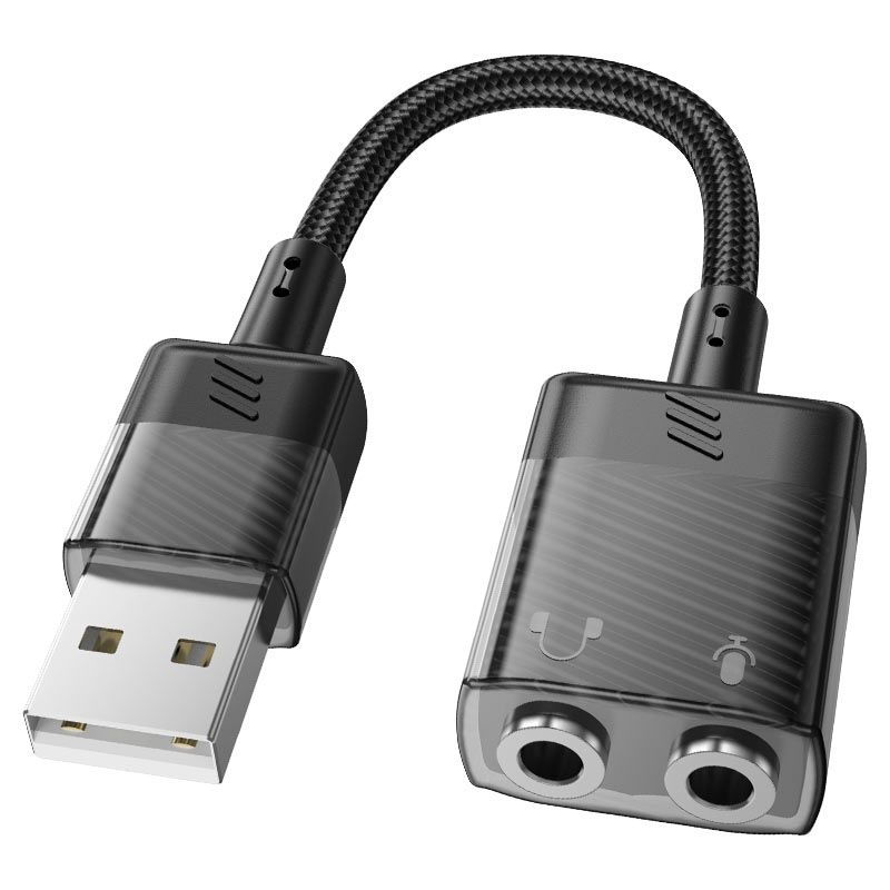 Ձայնային Քարտ USB HOCO LS37 (USB-ից 3.5mm Audio / Mic)