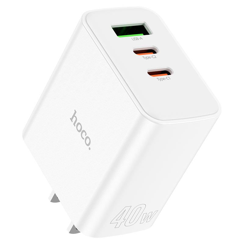 Լիցքավորիչ HOCO C126 Easy Charge 40W (2x Type-C PD + 1x USB QC 3.0)