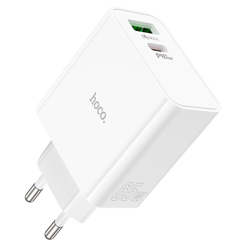 Լիցքավորիչ HOCO C113A Network GaN 65W (2x Type-C PD + 1x USB QC 3.0)