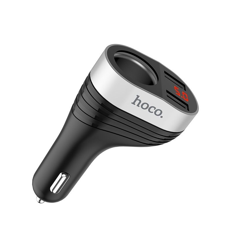 Ավտոմեքենայի Լիցքավորիչ Hoco Z29 Regal (Dual USB / 3.1A / Lighter Socket / LED Էկրանով)