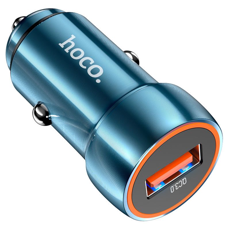 Ավտոմեքենայի Լիցքավորիչ Hoco Z46 Blue Shark (USB / QC3.0 / 18W / Արագ Լիցքավորում)