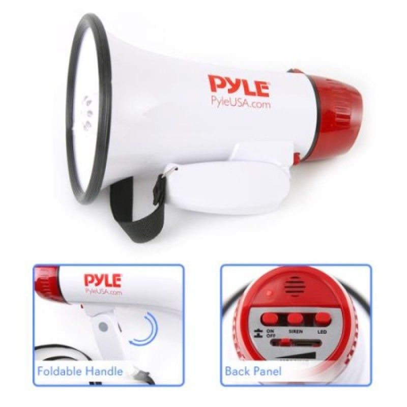 Portable Mini Megaphone Loudspeaker with Voice Recording & Siren